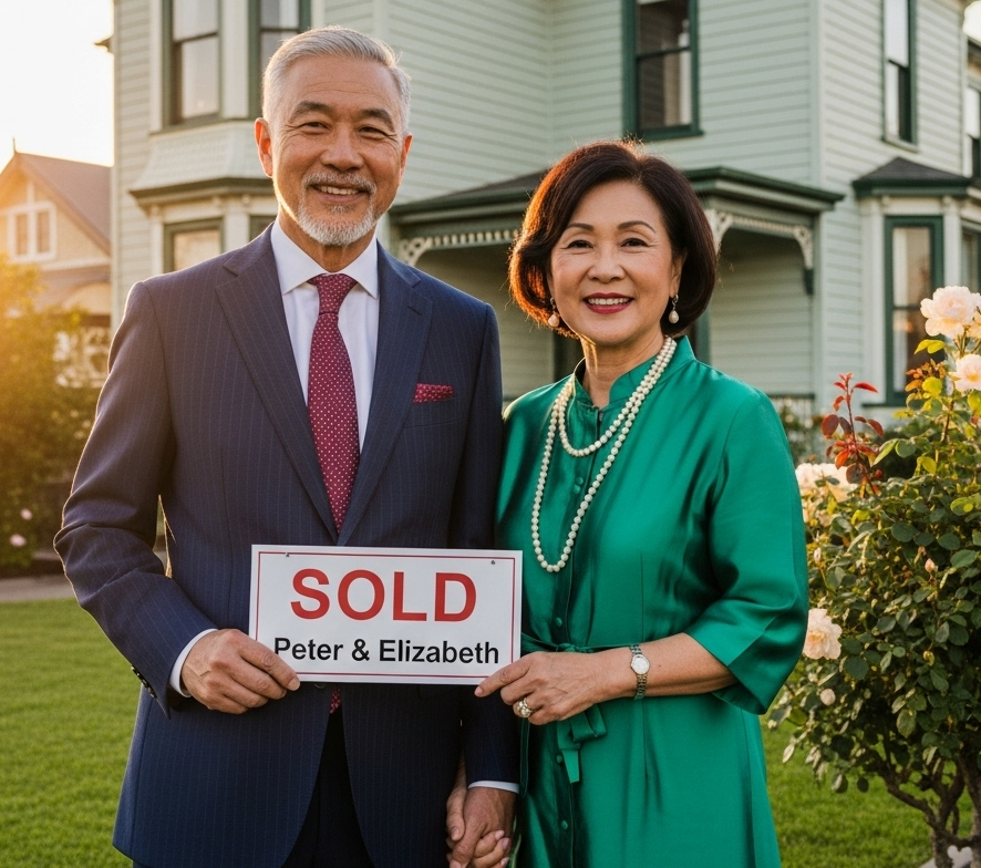 Happy clients Peter and Elizabeth who sold their home with Ken Finch